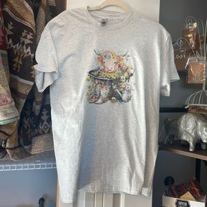 floral cow shirt handmade